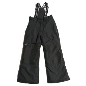 Kamik Snow Pants Boys 7 Black Removable Suspenders Winter Ski‎ Snowboard